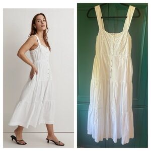 NWOT Madewell Suzette White Midi Dress Sz 4 Cotton